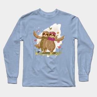 Sloths Romantic Couple Long Sleeve T-Shirt